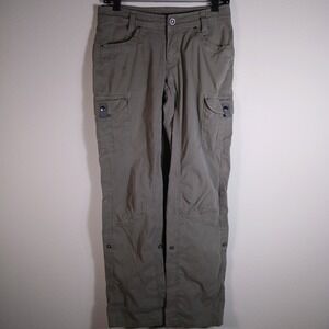 Kuhl Pants Women 2 Reg Krush Green Cargo Pockets Performance Hiking Stretch PB52